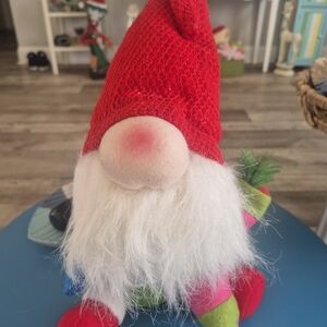 Dandee Holiday Green And Red Gnome Plush Decor Holiday Decor